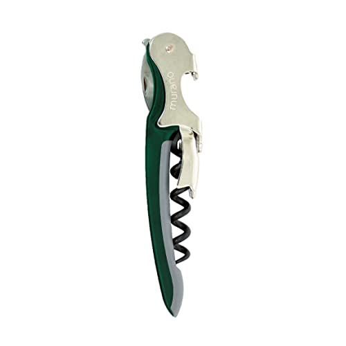 Franmara Soft-Touch Murano Two-Step Waiter Corkscrew with Nonstick Spiral (Green)