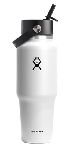 Hydro Flask 32 Oz Wide Flex Straw Travel Bottle White