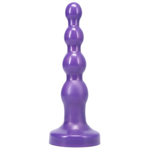 Tantus Sex/Adult Toys Ripple Butt Plug Beads - 100% Ultra-Premium Flexible Silicone Glossy Prostate Massager, Anal Stimulation, Pleasure for Men, Women, Couples - Amethyst, Large