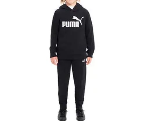 Puma Youth Boy's 3 Piece Set, 1 Tee, 1 Hoodie, 1 Jogger Pant (Black/White, XX-Small)3