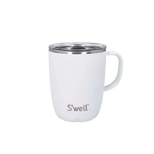 S'well Mug with Handle, Moonstone, 350ml. Vacuum Insulated Stainless Steel Travel Mug with Handle