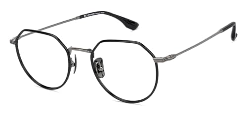 Image of John Jacobs Blu Cut & Antiglare Zero Power Computer Eyeglasses | Full Rim Hexagonal Shape | For Men & Women | Small | JJ E11675