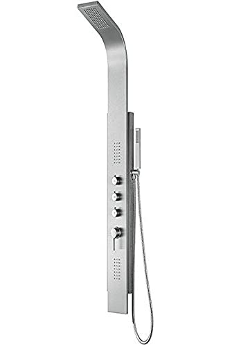 Pulse Showerspas 1043-Ssb Malibu Showerspa Panel With Rain Showerhead, 2 Oversized Body Spray Jets And Hand Shower, Brushed Stainless Steel With Brushed Nickel Fixtures #TOP20