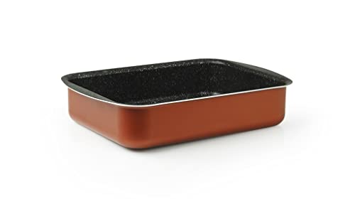 Arcata, Flat Pan, 40.50 oz, Chestnut Reactive, Terracotta, 4 per case