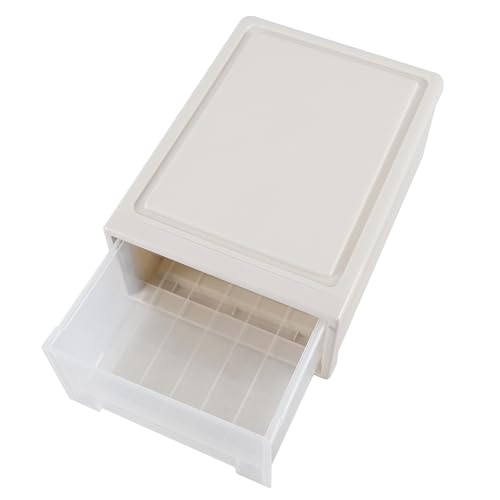 Yesdate Stapelbare Schubladeneinheit aus Kunststoff, 18 l, Schreibtisch-Frontbox, Schubladen-Organizer – 1 Stück