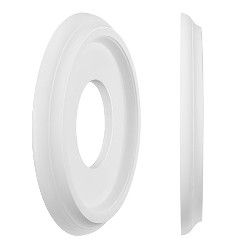 Canomo 2 Packs Molded Polyurethane Ceiling Medallion Chandelier Medallion For Light Fixtures And Ceiling Fans, 10"Od X 3 7/8"Id, Matte White #TOP4