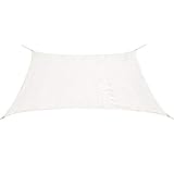 Material: HDPE vidaXL Toldo de Vela Cuadrado de HDPE Blanco 2x2 m Lona para Sombra de Patio