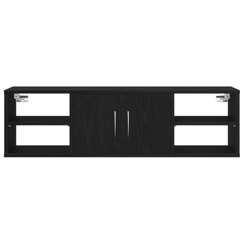 Étagère murale chêne noir pour ranger sans encombrer le sol - 8