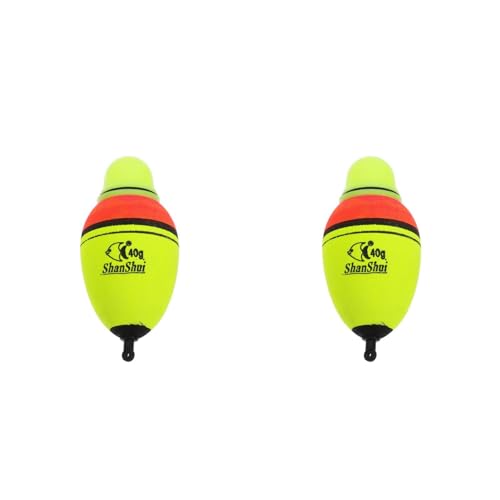 Kisangel 2pcs Luminous Fishing Floats Glow Fishing Bobber Lighting Bobbers Bait Floats for Fishing Sticks Night Buoy