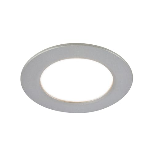 BRILONER – 3er Set LED Einbaustrahler 230V, LED Strahler Badezimmer IP44, Deckenstrahler, Spots, Deckenspots flach, Lichtfarbe einstellbar, Chrom-Matt BRILONER – 3er Set LED Einbaustrahler 230V, LED Strahler Badezimmer IP44, Deckenstrahler, Spots, Deckenspots flach, Lichtfarbe einstellbar, Chrom-Matt