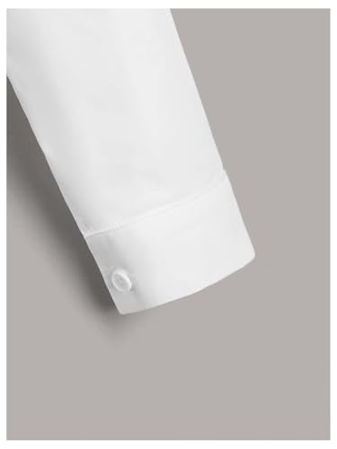 SHENHE Girl's Collared Long Sleeve Button Down Shirts Loose Basic Cropped Blouse Top3