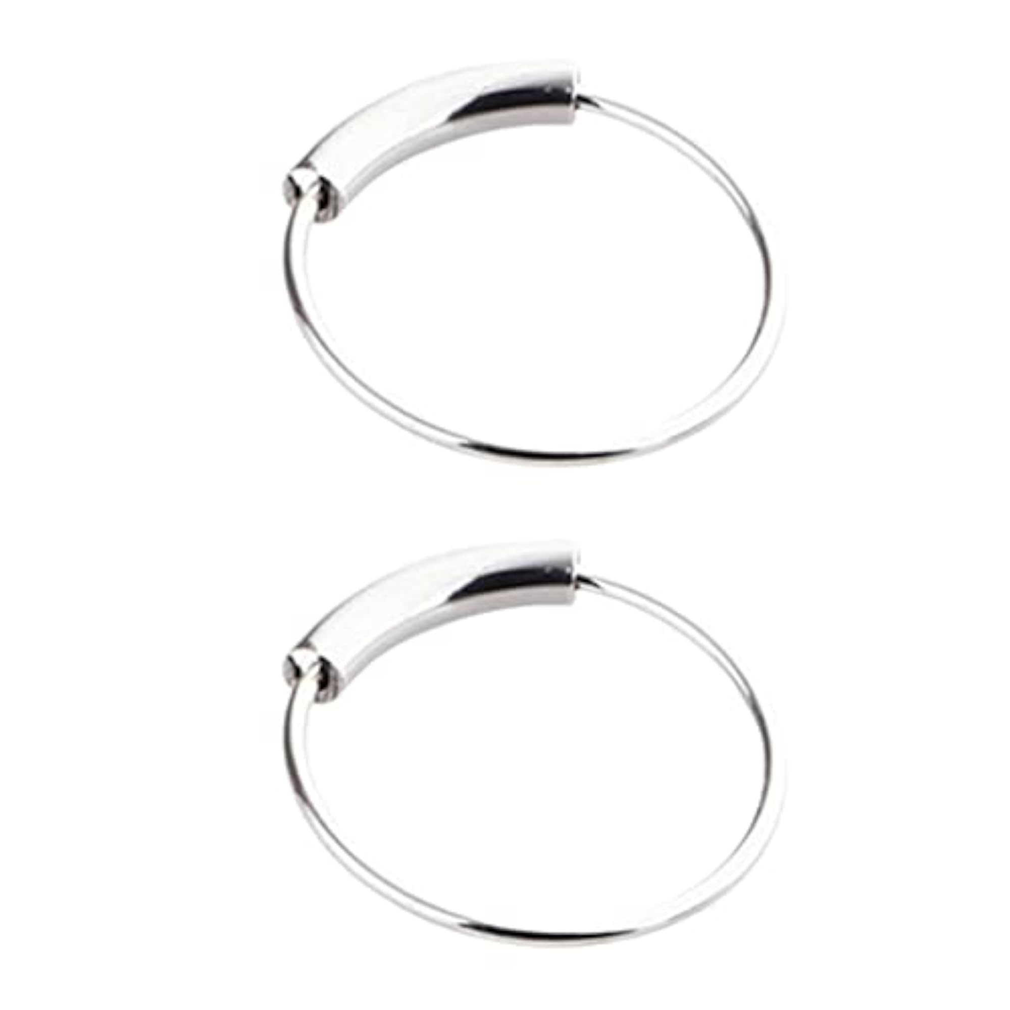 2pcs Nose Ring Hoop Tragus Helix Steel Ring Set, 6mm