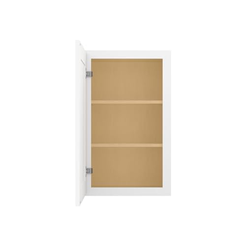 Image of Furinno Shaker Wall Kitchen Cabinet 1-Door-2 Shelves, Ready to Assemble, 12 D x 18 W x 30 H, White