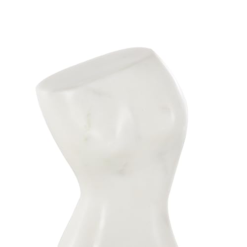 Escultura decorativa mujer de mármol blanca 4x4x11 pulgadas miniatura 4