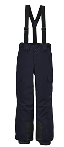 Killtec Garçon Pantalon de Ski Fonctionnel avec bavette Amovible, Jupe Pare-Neige et Protection des Bords Ksw 183 Bys Ski Pnts, Bleu Marine foncé, 140, 38789-000 Cover