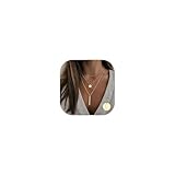 Vjoypro Necklaces for Women Trendy, 14K-Gold-Plated Initial L Letter Layering Y-Necklaces Coin Pendant Necklace Dainty Bar Trendy Long Necklace Jewelry Gifts for Women Teen