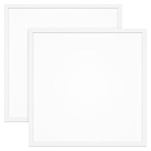 2x LED Panel 62x62cm 40W 6000K tageslichtweiß 4400lm Lumen Einbau Rasterleuchte Einlegeleuchte Deckenleuchte Odenwalddecke OWA 620x620x9mm Cover