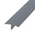 Aroilder T Rubber Trim Molding, Fit 1 inch Edge, Shelf Edging Banding, Center Barb Tee Moulding for Tables, Floor Transition Strip, Machines Decorative, Gray, 20FT