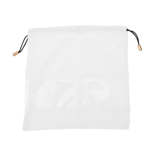 PartyKindom 1pc Handbag Dust Bag Velvet Pouch Bag Organizer for Tote Purse 27x27cm White Washable