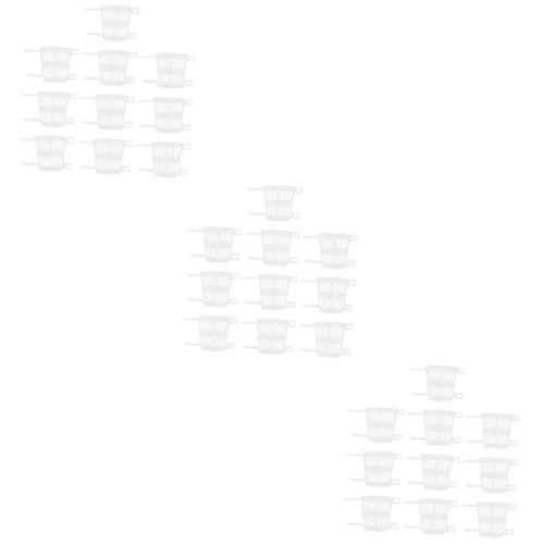 GALPADA 3 Set Coppa Per Piantare Dendrobium Fioriera A Trogolo Pentole Chiare Vasi Succulenti Succulento Pentola Supporto Per Piante Transparent Plastica Riutilizzabile 10 Pezzi*3