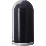 Witt Industries 12DTBK 12 Gallon Dome Top Receptacle with Push Doors, Black