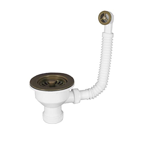 Aqualy® - Válvula cesta con rebosadero, color marrón