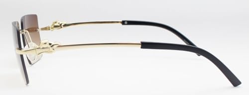 Navigator Style Brown Modern Rectangle Sunglasses Polarized No Frame Sunnies for Women3