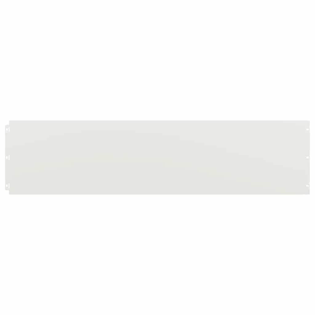 Krawędzie trawnika, 10 szt., białe, walcowana na zimno, 25 x 103 cm, obramowanie grządki, obrzeża ogrodowe z systemem wtykowym, do obramowania grządek, trawnika, tarasu, ścieżki, rabaty