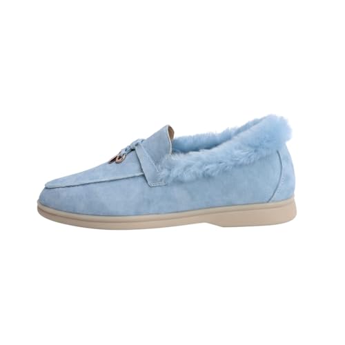 Image of Women's Summer Charms Suede Loafers - Premium Sheepskin Unlined Upper,Classic or Styles with Metal Detail for Casual, Office, Travel & All Day Wear