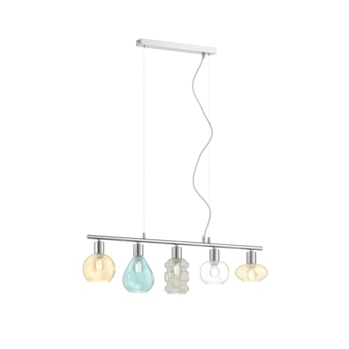 Lampada a sospensione 'Tamina' dimmerabile (Giovanile) colore Trasparente, in Vetro ad es. Soggiorno & Sala da pranzo (5 luci, E14) di Lindby | lampada a sospensione, lampada da soffitto, lampada