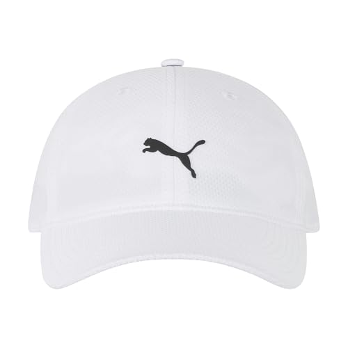 PUMA Damen Loretta Textured Adjustable Baseball Cap Baseballkappe, Weiß, One Size – Ansicht 1