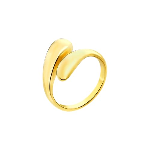 LOTUS STYLE Anillos Acero Inoxidable Mujer - Diseño Ergonómico y Ajuste Perfecto LS2441-3/212 - Ideal para Regalo de Cumpleaños - Aniversario - San Valentín - Anillos Mujer