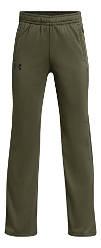 Under Armour Boys' Armourfleece Straight Leg Pant (as1, Alpha, m, Regular, Marine OD Green/Black, Medium)