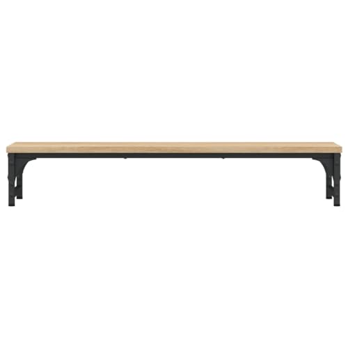 Support d'écran chêne Sonoma réglable pour bureau ergonomique et PC - 3
