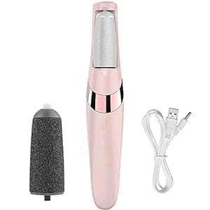 NAVA PAVA Flawless Pedicure Tool - Cordless Rechargeable Callus Dead Skin Remover - Polishing Wand with 2 Roller Heads (Multicolor, Pack Of 1)
