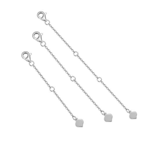 14K Gold 1.5"/2"/3" Extender, Simple Gold Removable Necklace Extension with Durable Lobster Clasp, Adjustable Extension for Necklace Anklet Bracelet 6