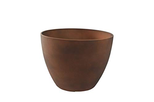 Preisvergleich Produktbild TS Pflanzgefäß, Cera-Mix Pflanzkübel Nova, frostbeständig und leichtgewichtig, rust, 22x22x17 cm, 136610
