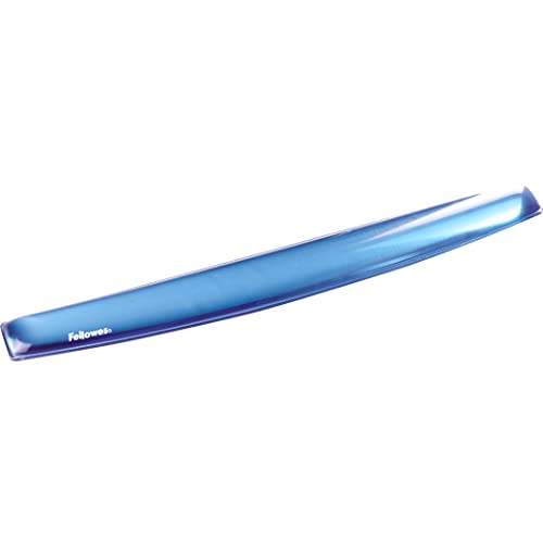 Fellowes Repose poignet pour clavier Gel Crystal - Bleu- 48x57 cm - 91137
