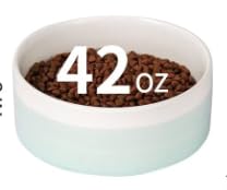 Elevated Dog Bowls Adjusts to 4 Heights 4'', 7", 10", 13", Ceramic Dog Feeder with Adjustable Metal Non-Slip Stand, 42 OZ Large Raised Pet Feeders Holder for Food Water, Dogs Feeding Station, Green