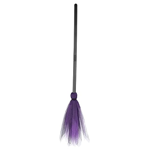 HOOTNEE Witch Broom Witch Cosplay Accessories Prom Decor Witches Brooms Wizard Broom Stick Broom Props Halloween Window Prop Sweeping Costumes Dress up Miracle Broom Witch Prop Cloth