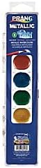 Prang Washable Watercolor Paint Set, 8 Metallic Colors with Brush, Assorted Colors (80516), 9 Piece Set