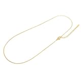 Vintageparts - Cadena de eslabones (40 + 5 cm, acero inoxidable 304 IP, chapado en oro, 1,5 x 2 mm), color dorado