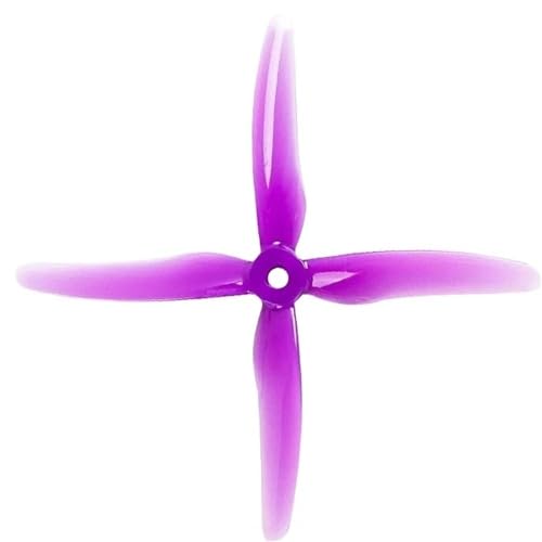 Hélice 5,1 pouces 5 mm drone FPV 51455, kit hélice quadricoptère racing et freestyle violet transparent