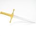 DAYSTART 16'' PU Foam Dagger Prop, Non-Functional Gold Costume Short Sword with Plastic Core for Adult Cosplay, Theater, Stage & Halloween Display