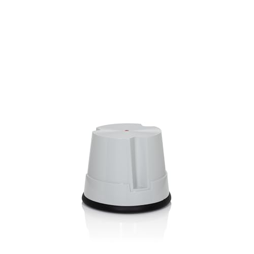 hjh OFFICE Tritthocker TIO-S Kunststoff Elefantenfuß, Höhe 30 cm, bis 150kg belastbar, mit Rollen 830005 Hellgrau