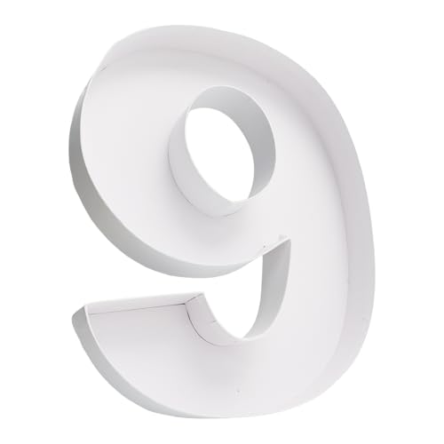 Image of 12 inch Fillable Number Paper Mache Cardboard Cutouts Sweet Charcuterie Board Tray(White, 6&9 Shape)