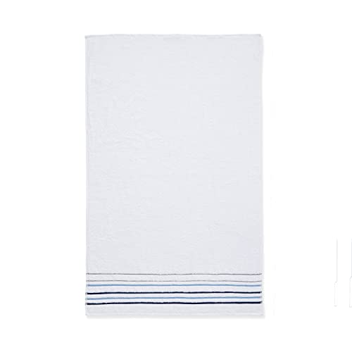 Catherine Lansfield Bathroom Java Stripe 450 gsm Soft & Absorbent Cotton Bath Towel White - Image 3