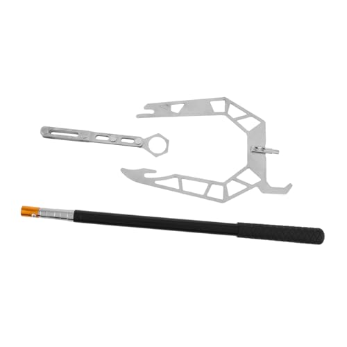 Toddmomy Cable Wire Guide Tool Telescoping Dock Hook Stainless Steel Long Distance Ship Parking Boat Line Threader