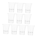 Mobestech 10 Stück Glasweinglas Retro-Kelch Kelche Kelche Kelchbecher dekorativer Kelch Tempelzubehör kleine Gläser Dekorative Glasbecher Alkoholbecher Weinkelch Transparent