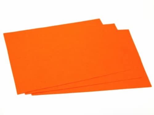 Tessuto acrilico autoadesivo autoadesivo del feltro del retro appiccicoso 9" x 30,5 cm di rettangolo Jaffa Orange - per foglio
